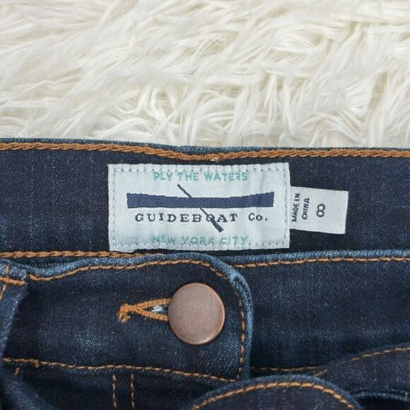 Guideboat Denim Co. Dark Wash Denim Wide Leg Jeans Size 8 - Picture 6 of 11